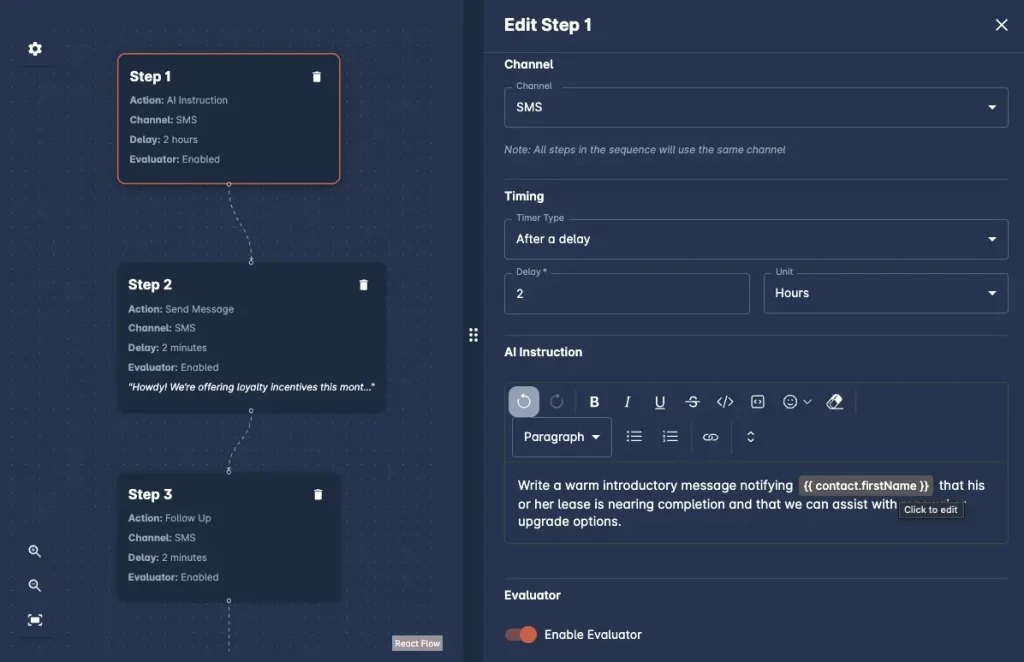 DealerAI AI Sequence Flow Diagram Sample